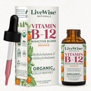 Tekoči B12 Vitamin Podjezična – Vsenaravni tekoči vitamin Vegan B12 Kapljice – Ne-GMO Adenosylcobalamin Metilkobalamin B12 Dodatek – Poživite vaš imunski sistem, Presnova, Energija in Fokus!