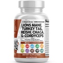 Čisti Nutraceuticals Lions Mane 20in1 goba dodatek s Turčijo Tail Reishi Cordyceps Chaga Maitake Meshima Poria Cocos Shiitake Oyster Porcini Enoki - 1 pakiranje