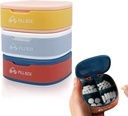 3PCS tablete Box 4 Compartments tablete organizator potovalne tablete primeru prenosne tablete vsebnika tablet tedenske tablete imetnik tablet vitaminsko olje (modra + Pink+bela)