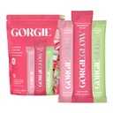 GORGIE Glow Variety Pack 15 Pack, Elektrolit v prahu Zdrava pijača Mix, w/Hyaluronska kislina, Aquamin, Vitamin C & D, Probiotiki, Brez sladkorja, Antioksidanti za hidracijo, nego kože, in Gut Balance