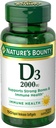 Bounty vitamin D narave, podpira imuno zdravje in zdravje kosti, 2000IU Vitamin D3, 150 Softgels