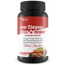 Jetrna čistila Detox in popravila - Jetra, ledvice, & Colon Cleanse - Zeliščna jetrna podpora dodatek z Dandelion Root, Aloe, Kurkurja, Ginger - Spodbujanje zdravja jeter naravno