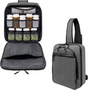 Navzkrižne roke brez modularne tablete Organizator, Medicine vrečko, Primer, Prevoznik za zdravila, Vitamini, in medicinske potrebščine - Heather Gray (brez ključavnice)