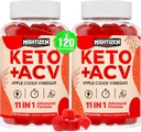 Jabolčni kis, Max Strength Keto Acv Gummies z zelenim čajem, probiotiki, B12, B6, Keto Support, Jabolčni kis z materjo za detox in čiščenje, Prebava & Gut, Vegan, 120 grofov