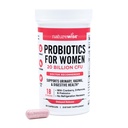 NatureWise probiotiki za ženske + organski prebiotiki D-manoza in brusnica - vaginalni probiotiki za PH Balance, Prebavni in sečni trakt - 18 sevov, 20 milijard CFU - 60 kapsul[60-dnevna zaloga]