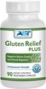 Gluten Relief Plus – 90 vegetarijanskih kapsul – Gluten Prebavna podpora – Premium naravna encimska formula - vsebuje DPP-IV encimski kompleks – AST encimi