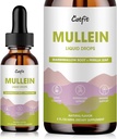 Mullein kapljice za pljuča – Mullein Leaf Extract z Marshmallow koren, Perilla & Astragalus za dihalno podporo, Immune Boost & Lung Detox, Natural Herbal Formula, Vegan, 2 fl oz