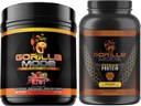 Gorilla Mind Pre Workout (Strawberry Kiwi) + Premium Whey Protein (Chocolate) - Celovit sklop za gorivo maksimalni rezultati