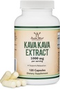 Kava Kava Kapsule 1.000 mg na serviranje, 120 Število (Visoka čistost Moč 3-5% Kavalaktonov Root Extract) Kava Powder Root Extract for relaxation (Nen-GMO, Vegan Safe) z dvojnim lesom