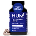 HUM Colagen Love Skin Supplement, Kolagen Peptide Kapsule s hialuronsko kislino in vitaminom C, Podpira čvrsto kožo in pomaga zmanjšati znake staranja, dopolnila za ženske in moške, 90 kapsul