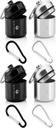 Prenosni Keychain tablete Holder Case - Discreet vodoodporna Mini tablete zabojnika prevoznik z močnimi karabinjerji za žepne torbice potovalne vrečke - Aluminum Alloy tablete Fob Škatla za medicinske nakit - 4 paket