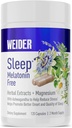 Weider Melatonin Free Sleep Aid Supplement z KSM-66 Ashwagandha, Magnezij, sivka, limonin balzam, Kamilica, Valerian in Pasijonka Izvlečki, Hormone & droge-, ne-Habit Oblikovanje, 120ct