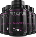 (5 pakiranj) surovi celotni vitamin C iz jagod, premium antioksidanti, bioflavonoidi in polifenoli, 300 veganskih kapsul
