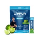 LivPur Electrolyte Drink Mix, Instant Hydration Powder z vitaminom C, B6, B12 & Essential Aminokisline za podporo mišic in imunskega zdravja, športne esence, Cool Lime Flavor, 15 Packs