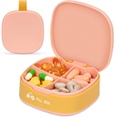 Organizator tablete Naturetouch, 4-krat na dan prenosljive tablete Box, primer dnevno tablete za hrano stopnje za ženske in moške Holding vitamin, Medicina, dodatki, roza
