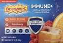 Emergen-C Immune+ 1000 mg Vitamin C + Vitamin D in cink, (Super Orange 60 Ct/Raspberry 30Ct) 90 Packets