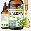 BIO KRAUTER Bacopa Monnieri Supplement Liquid - Brahmi - Alkohol in sladkor brez tekoče Bacopa Herb Kapljice 4 Fl.Oz.
