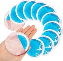 Mali okrogli paketi ledu za poškodbe, 12 Pack mehko kozmetični led paketi za obraz, ponovno uporaben vroče hladno gel paket Circular hladno kompresija z 2 Ovoj za lajšanje bolečine, zoboboli, prsi kirurgija, Modrost zob