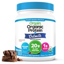 Orgain Organic Vegan Protein Powder + Ovseno mleko, čokolada - 20g Rastlinske beljakovine, brez glutena, brez mleka, soje ali laktoze Sestavine, Nizki sladkor, ne-GMO, Košir, Za stresanje in napitki - 1,05lb