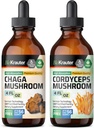 BIO KRAUTER Chaga goba Tinktura 4 Fl. Oz. & Cordyceps goba Tinktura 4 Fl. Oz.