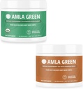Amla Powder & Green Tea Superfood dodatek z indijskimi kosmuljami in bučno začimbo, organske, veganske, 30 Servings SKU: GB-HB-30