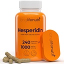 Hesperidin 1000 mg, 240 Kapsule (4 mesece oskrbe), Podpira kardiovaskularno zdravje, krvni tlak in cirkulacijo, Imunska podpora, Močni antioksidant in žilne funkcije koristi, Izdelano v ZDA