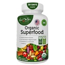 Ekološka superhrana Zeleni sadeži in vegetarijanci kompleks - prehranska dopolnila s 14 Zelenimi in 14 Sadje & Zelenjava z Alfalfa Bogata z antioksidantnih organskih sestavin Non-GMO 60 kapsule