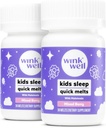 Wink Well otroci žvečljive taline- otroci pomoč za spanje žvečijo z melatonin 1mg- Hitro globoko Toddler pomoč za spanje, droge-free-Fast, non-Habit-Forming raztopi tablete- 30 taline (Pack z 2)