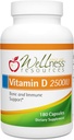 Wellness resources Vitamin D - 2.500 i.e. brez soje Vitamin D3 (180 Veggie Kapsules)