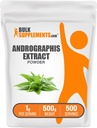 BulkSupplements.com Andrographis Extract Powder - Andrographis Panicilata, Zeliščni dodatek - Gluten Free, 1g na Serving, 500g (1,1 lbs) (Pack of 1)