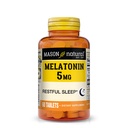 Mason Natural melatonin 5 mg z B6 & kalcij, naravni spanec pomoč, podpira mirno spanje, 60 tablet