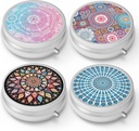 Box tablete 3 Predel majhne tablete primer,Prenos za Žepek ali zaporne tablete Organizator tablete Vsebnik tablet za zadrževanje vitaminov, Medication, ribje olje in dodatki(4PCS)