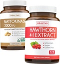 Nattokinase & Hawthorn (4-mesečna zaloga) Nattokinase Berry Harmony - Nattokinase 2000 FU Močni naravno fermentirani soji (4-mesečna zaloga) & Hawthorn Berry 4:1 Ekstrakt - Veganski in ne-GMO