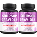 Soursop Graviola Kapsule z borovnico, kurkuminom in več - 120 Kapsule za 4 mesece dobave (paket po 2)
