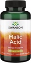 Swanson Malic Acid - Naravni dodatek za spodbujanje proizvodnje celične energije - Dodatek Formula za pomoč Nourish '&' Energizes mišice - (100 Veggie kapsule, 600mg vsak)