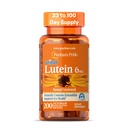 Puritan's Pride Premium LutigoldTM Lutein karotenoid 6mg z Zeaksantin za moške in ženske, Prehranska dopolnila za zdravje oči, 200 hitro sproščanje softgels
