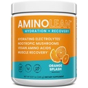 Aminolean Hidralizat v prahu in regeneracijski napitek z morskimi minerali, nootropnimi gobami in veganskimi aminokislinami, BCAA + EAA za izgradnjo mišic po treningu, oranžna splash