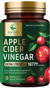 Apple Cider Vinegar kapsule ACV dopolnila 1877mg, vitamin D3, cink & najboljše ACV dopolnilne tablete podpirajo zdravje Gut za boljšo prebavo, podporo imunskega sistema, brez GMO & gluten, 60 kapsul