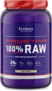Ultimate Nutrition RAW koncentrat sirotkinih beljakovin v prahu brez dodanih sestavin ali arom – 24 gramov beljakovin na obrok s 5,5 grami BCAA, 2,2 funta, brez arome