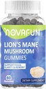 Lion's Mane Gobe Gummies – 1000mg za fokus in kognitivno podporo, vegetarijansko & Gluten-free, mešane jagodne arome, 60 Count