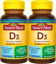 Vitamin D3 10000 i.e. (250 μg), prehranska dopolnila za kosti, zobe, mišice in imuno-zdravje, 60 kapsul, 60 dnevnih zalog - pakiranje po 2