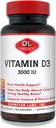 Olimpijski laboratorij Vitamin D3 3000 Iu 100 Kapsule, ki podpirajo močne kosti