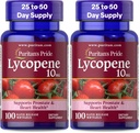 Puritan's Pride Lycopene, Supplement for Prostata and Heart Health Support* 10 Mg Softgels, 100 Count (Pack of 2)