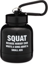 ONMYWHEY - Beljakovine Powder & Dopolnilni lijak Ključna veriga, Prenosni To-Go Container za fitnes, vaje, Fitness, & Travel - TSA Odobreno, Squat