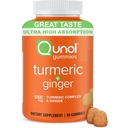 Qunol Turmeric in Ginger Gummies - Skupna podpora dodatek z ultra visoko absorpcijo, 90 Count Vegan in Gluten brezplačno Gummies