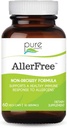 AllerFree Natural Alergy Support Supplement by Pure Essence Labs - tablete za sinus in nos zdravje sezonske alergije z encimi in zelišči - 60 kapsul