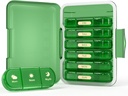 Tedenske tablete Organizator 3X na dan, 7 dan tablete Box 3 krat, Prenosna za potovalne tablete primeru tabletk/vitamin/ribje olje/sredstvo/dodatki (3x7 zelena)