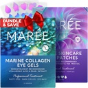 MAREE Eye Gels & Acne Сlearing naprave paket - Under Eye Gels za Puffy oči in temnih krogih, Hydrocololoid Acne Therapy Device - Marine Collagen & Hyaluronic Acid, Green Algae Extract & Tea Tree Oil