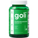 Goli SuperGreen Vitamin Gummy - 60 Count - Essential Vitamini in minerali - Na bazi rastlin, Vegan, Gluten-free & želatina - Zdravje od znotraj, Pack po 1