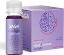 SAGA Starlight Organic Sleep Shots – Naravna pomoč za spanje z Melatonin, Reishi, Valerian Root, Ashwagandha, Kamilica – Sugar-free, Vegan, Zero Calories, Rastlinska podpora za spanje, Potovalna velikost (2 Oz)